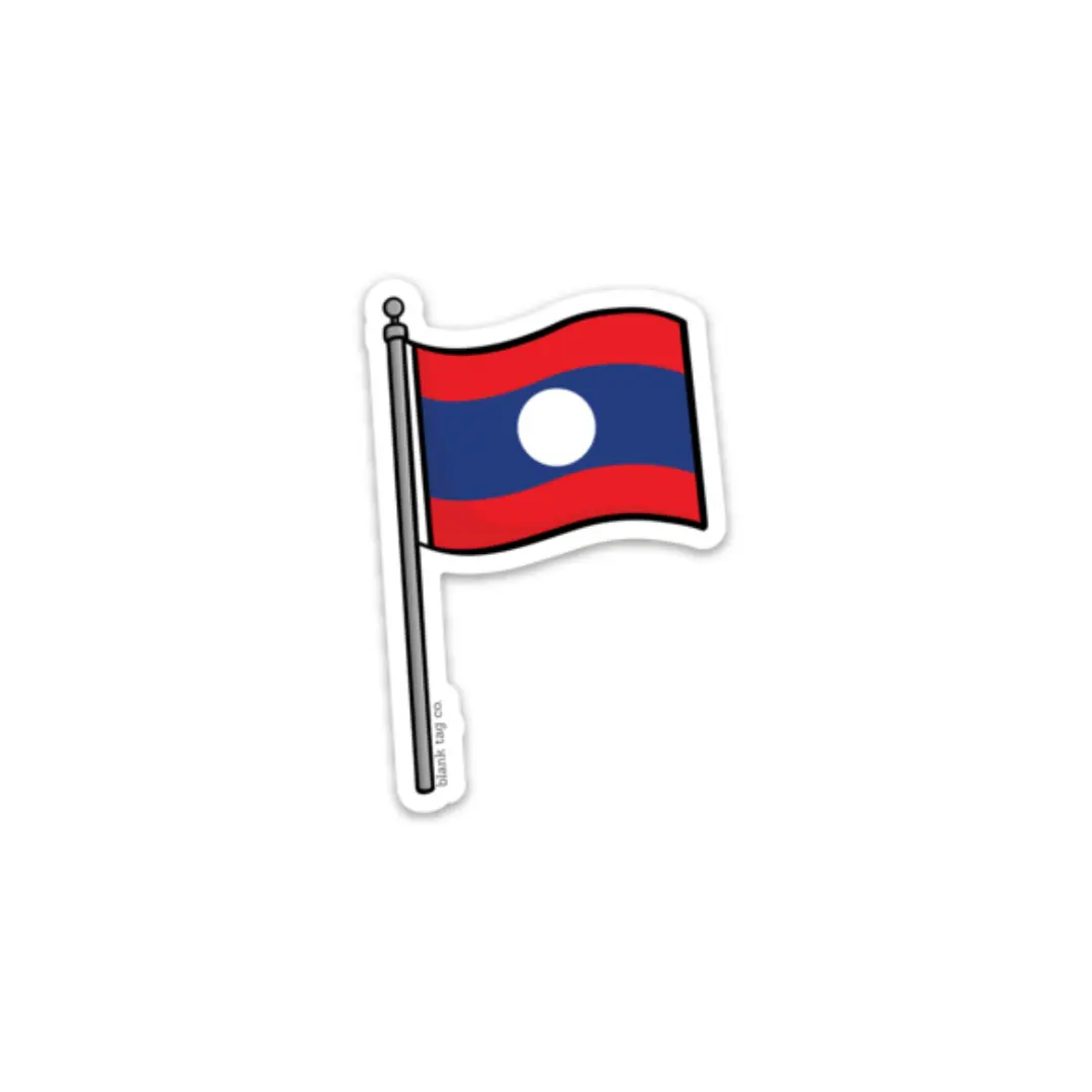 Blank Tag Co.® Waterproof Sticker - Laos Flag