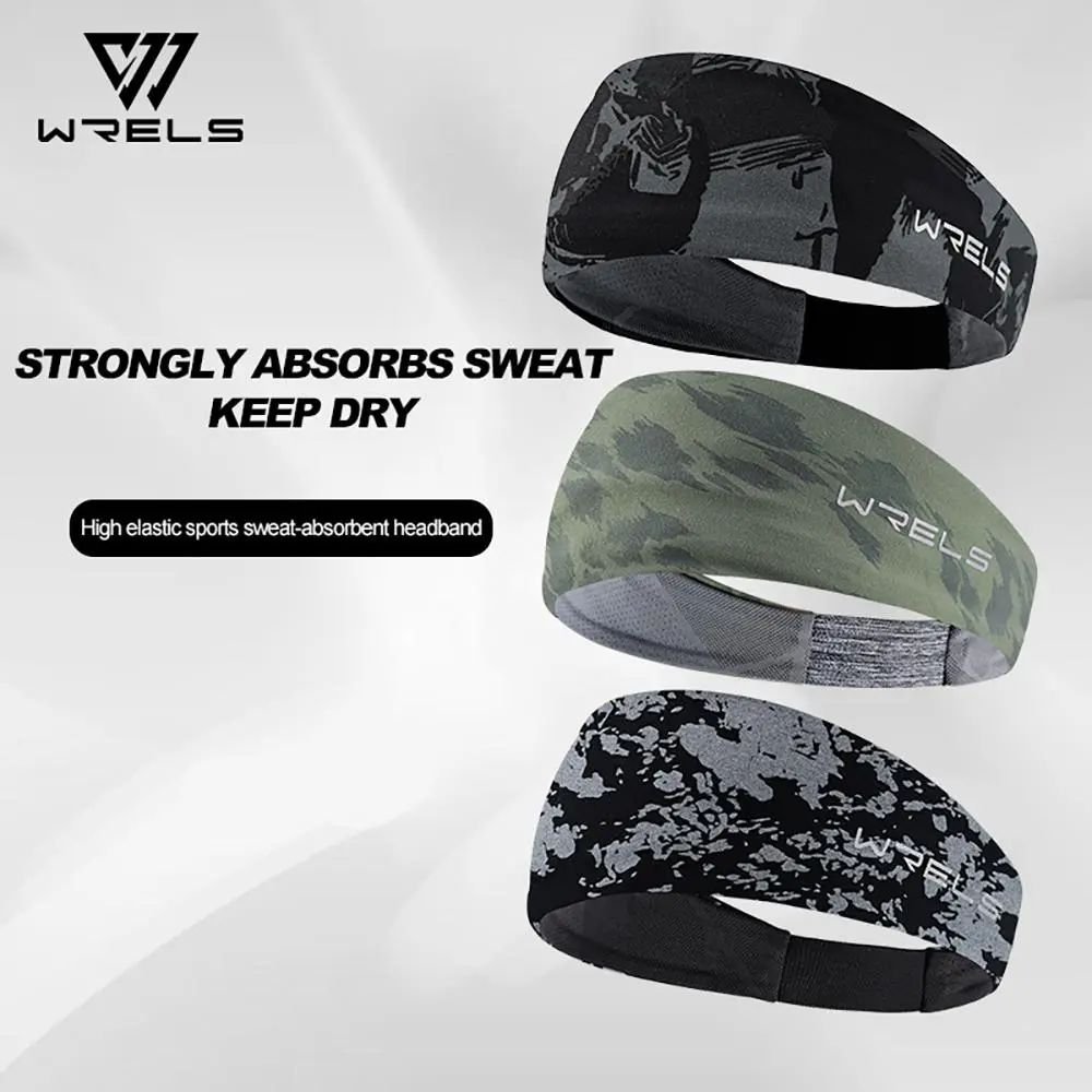 WRELS Sports Headband Sweatband Elastic Absorbent Sweat Fitness Breathable Basketball Cycling Jog Tennis Yoga Gym Head Band