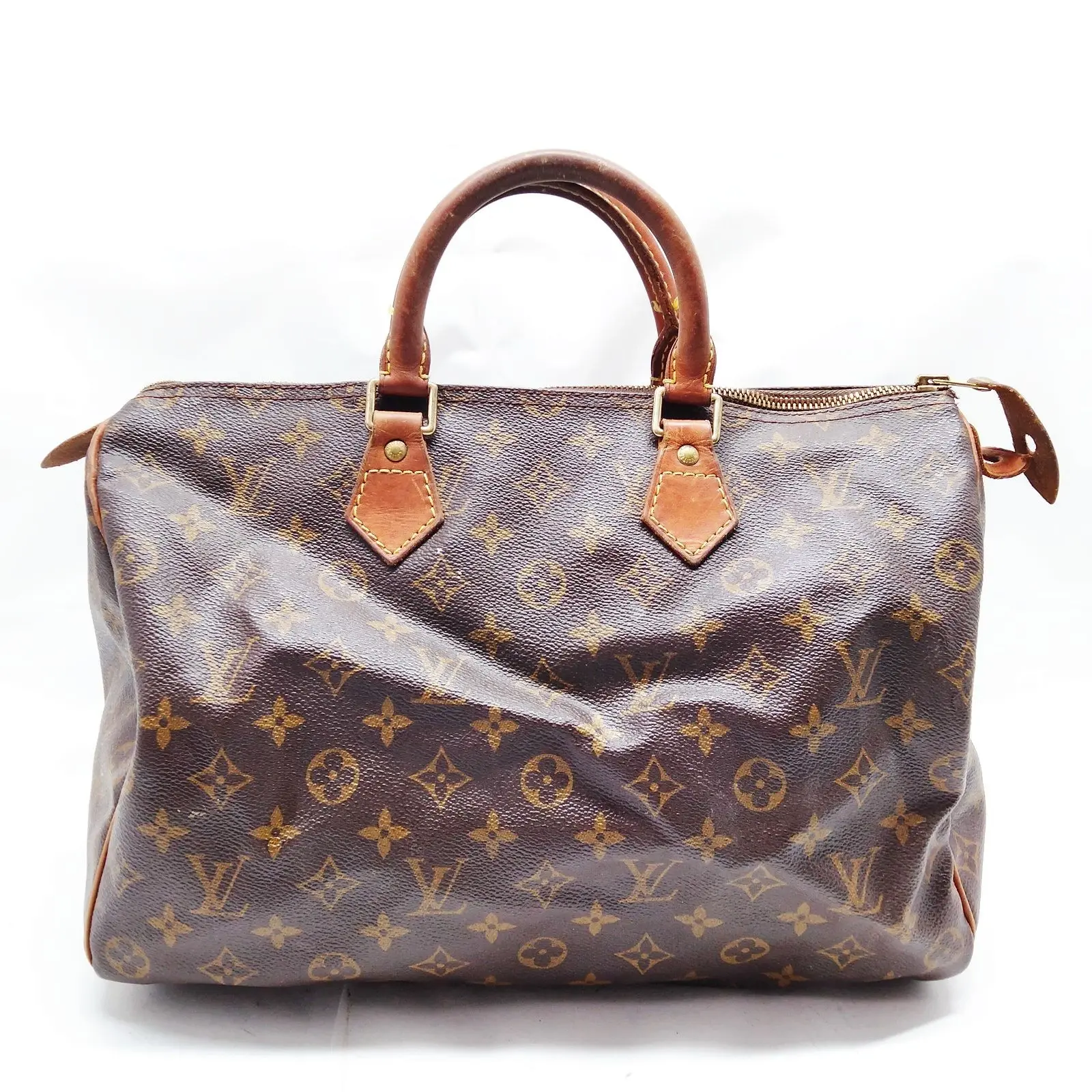 Pre-owned Louis Vuitton canvas Shoulder Bags $1730 2002 Monogram Speedy 35 TH0092