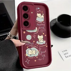 1 Piece A13 5G Life Cat Silicone Design Impact Resistant Protection Made For Samsung A13 5G Ideal For Fashion