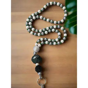 Philadelphia Eagles Custom Wood Beaded Lanyard with Team Colors for Game Day Style