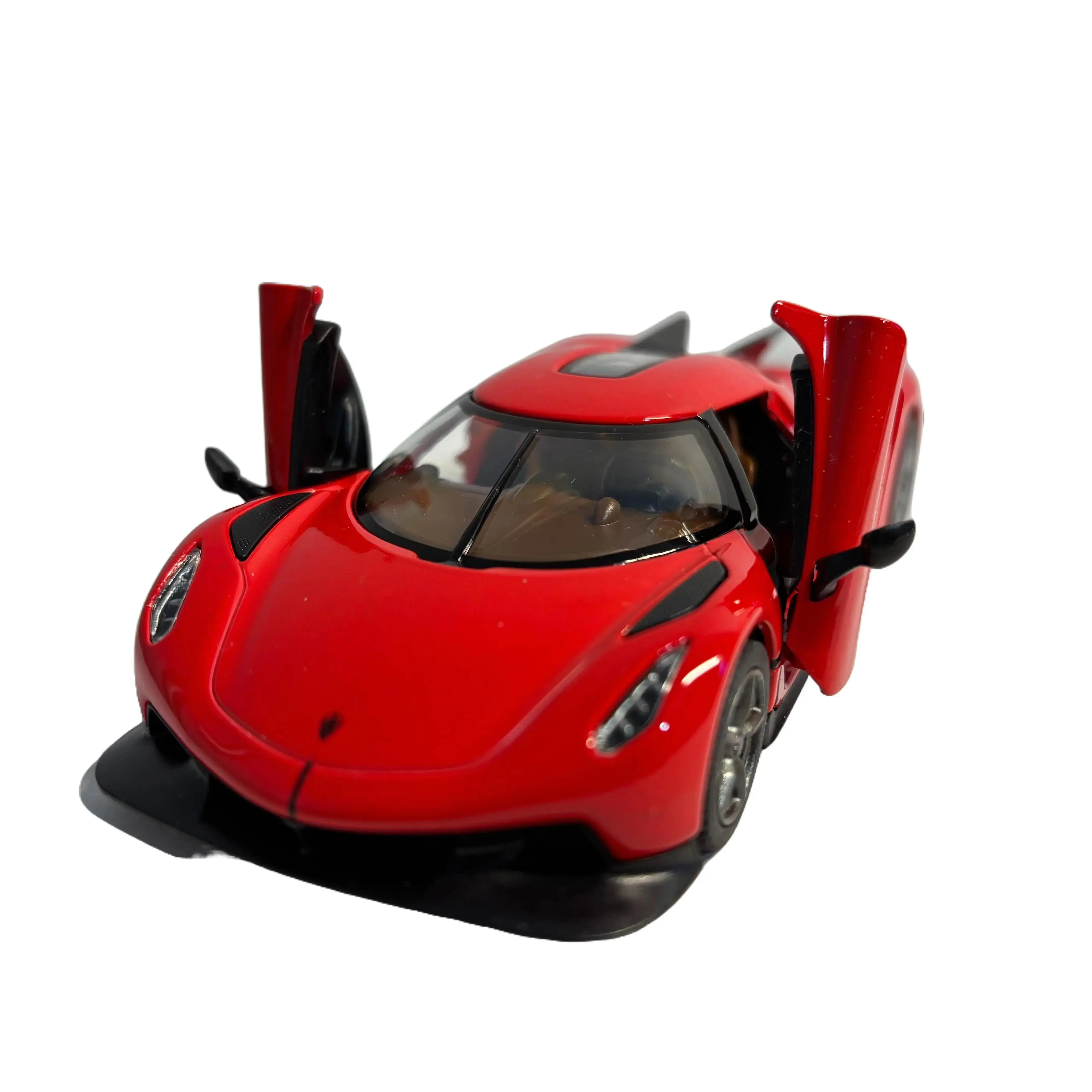 KINSMART 1:36 Scale Koenigsegg Jesko Absobult Die Cast Metal Model Toy Car Green with Openable Door and Pull Back Action