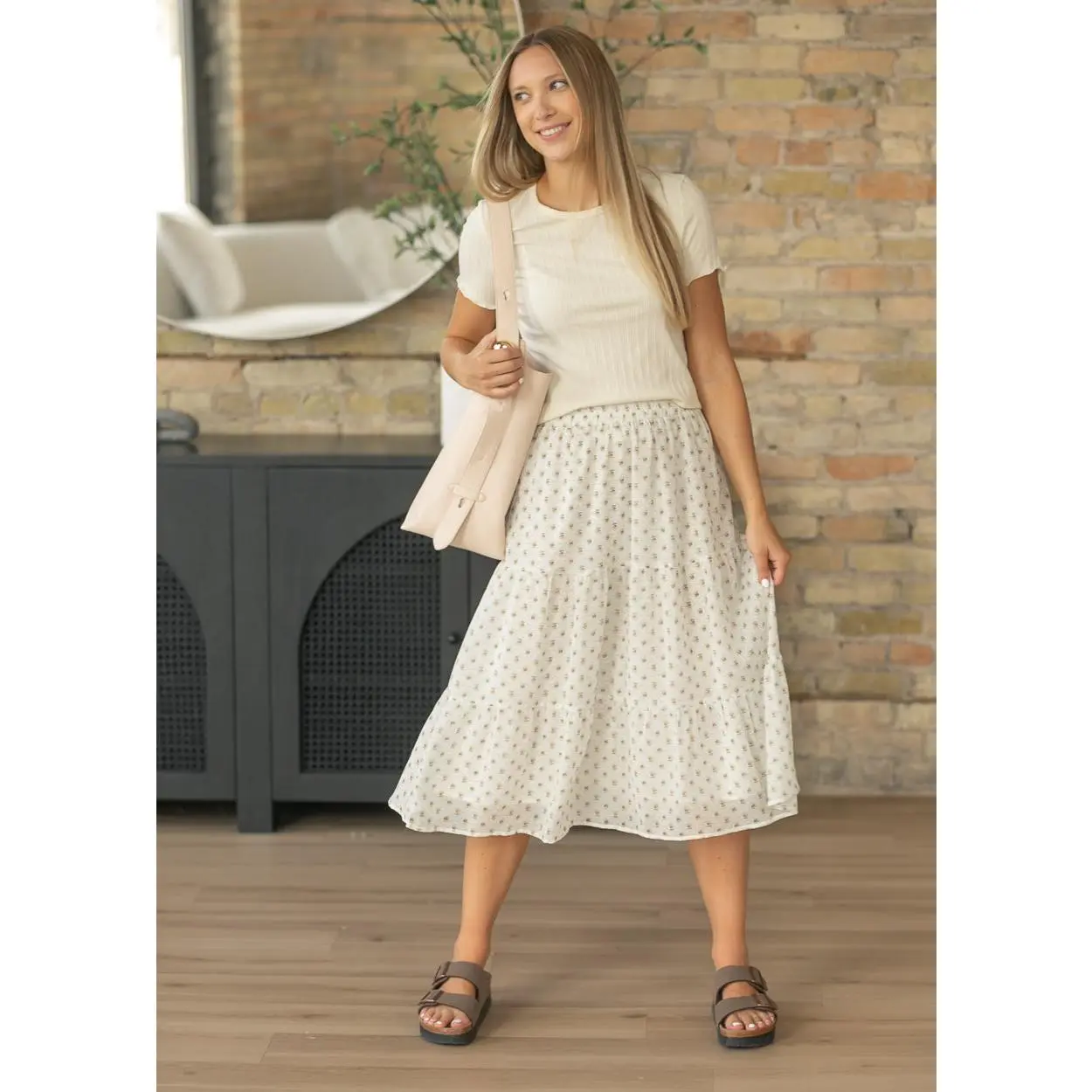 Harlow Vintage Floral Midi Skirt