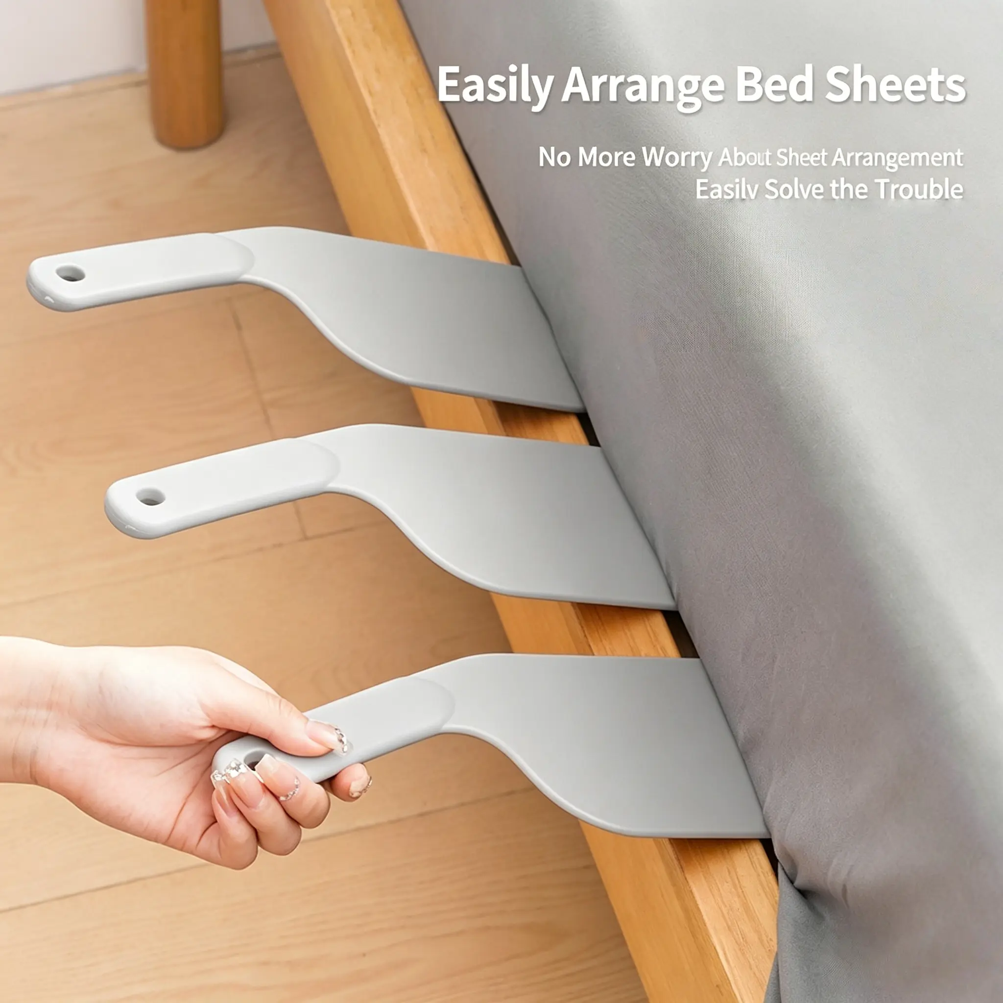 Mattress Lifter Wedge Tool - Lightweight Practical Household Item, Ergonomic Bed Sheet Changer Riser for Back Pain Relief, Universal Fit for Bed Sheets, Household Items, Wedge Shape