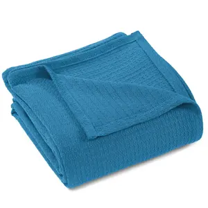 Superior Textured Cotton Weave Throw Blanket