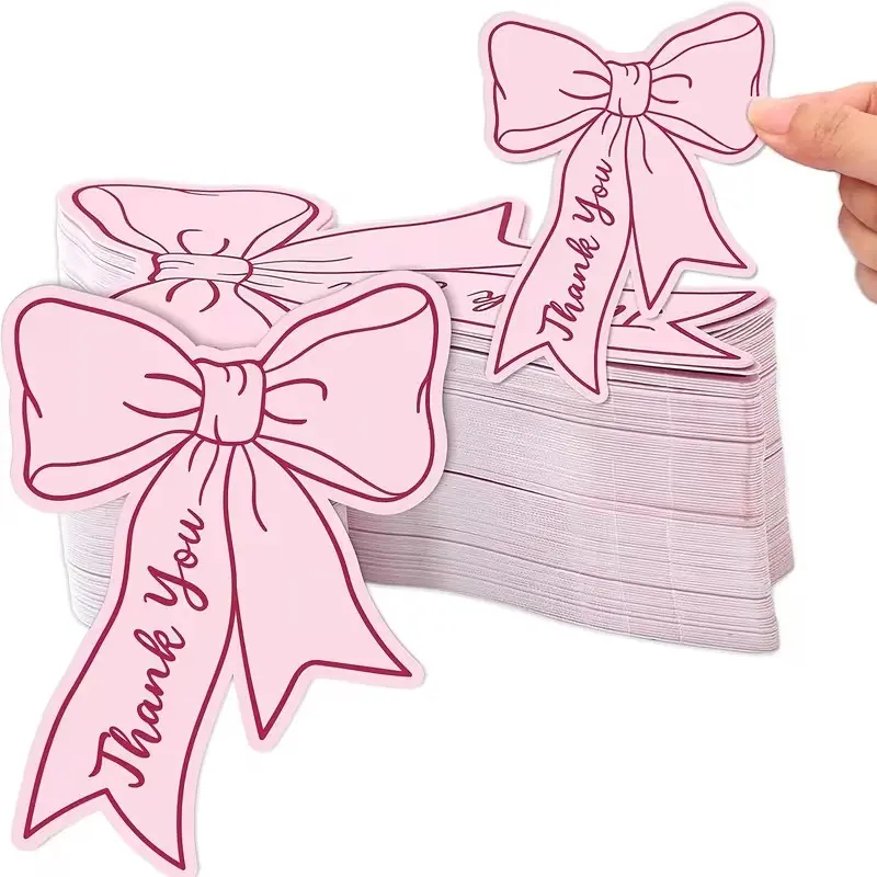 100pcs Bow Mini Thank You Cards Bulk with Blank Message Notes, Perfect for Business, Anniversaries, Parties, Birthdays, and More, Appreciation Cards