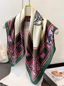 Spring Summer Vintage Zebra Print Multifunctional Small Towel, Suitable for Daily Use, Office, Vacation, Stylish Accessory
