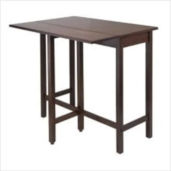 Lynnwood Rectangular Drop-Leaf High Table, Wooden Foldable Compact Dining Room Indoor Furniture, Space-Saving Solution for Small Spaces, Foldable Compact Dining Room Furniture