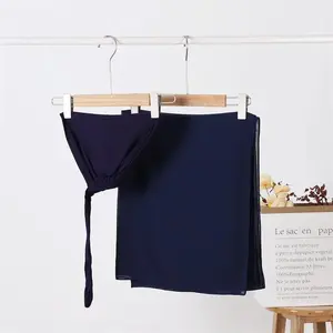 Chiffon Hijab and Undercap Set Solid Color Chiffon Headscarf Set with Tie-Back Cap Set (MH037) head scarf cover yns red classic casual trendy solid color long scarf wrap scarve scarves  Muslim Chiffon Scarf Square Hijab Cloth Breathable