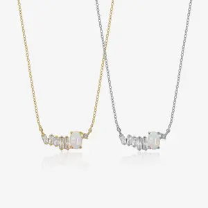 Simple Opal Choker Necklace