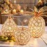 Creative Crystal Fruit Decor, Crystal Tea Candle Holder, Holiday Party Wedding Centerpiece, Apple Pear Pineapple Home Decoration, Candle Holder Centerpieces, Candle Holders for Table Centerpiece, Decoration Items