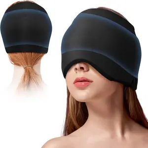 Reusable Gel Ice Cooling Sleep Mask & Head Wrap, Soothing Hat for Relaxation & Temperature Relief