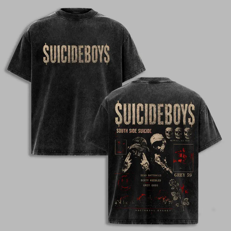 Retro Grey Day 2026 Tour Washed Shirt, Vintage G59 Graphic T-Shirt, G59 Design Streetwear Tee, Underground Rap Hip Hop Graphic Shirt, Concert Tour Merch Aesthetic, Heavyweight Cotton Unisex Tee, Gift For Music Fans