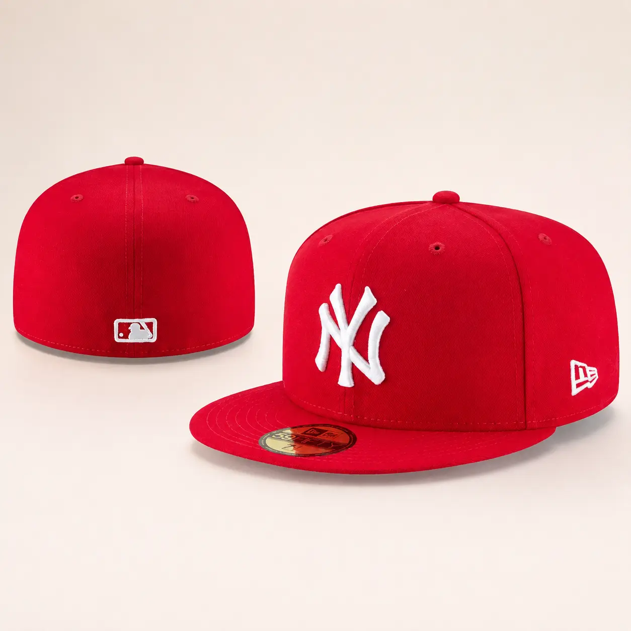 New Era 59FIFTY New York Yankees Fitted Cap White Embroidered MLB Flat Bill Baseball Hat Unisex