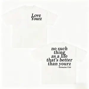 J Cole Dreamville Love Yourz Lyrics Graphic t-Shirt VERSION 2, J Cole T-shirt, Cotton tshirt swap Round Neck Casual