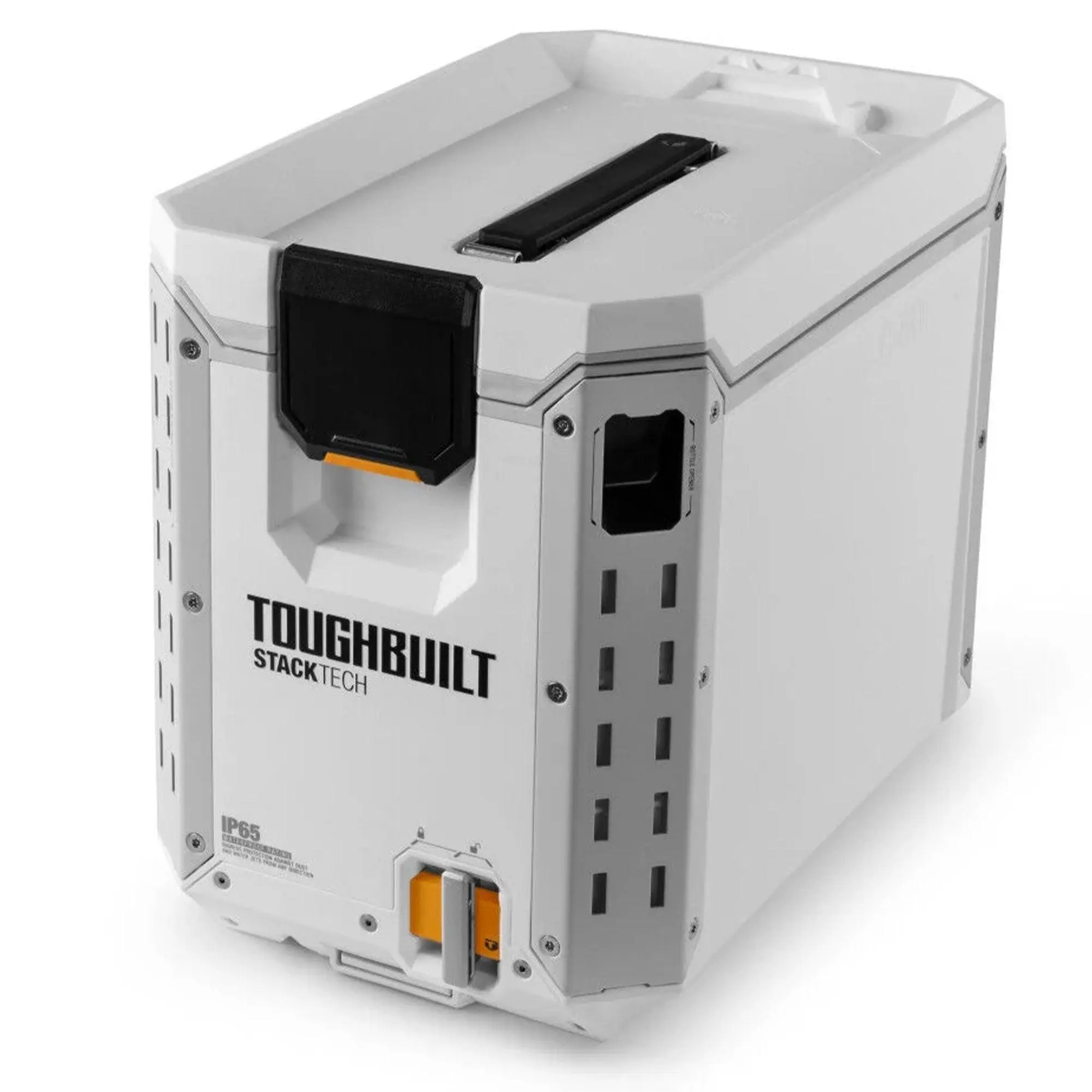 ToughBuilt StackTech Compact Cooler, Stackable 16 Qt Hard Shell Ice Chest, White ToughBuilt StackTech Compact Cooler, Stackable 16 Qt Hard Shell Ice Chest, White