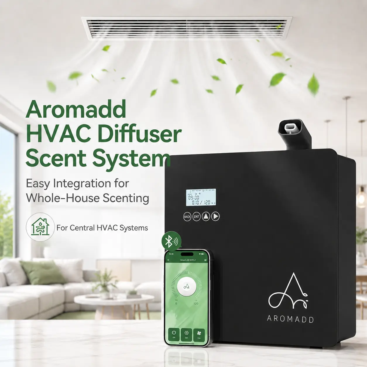 Aromadd diffuser U5 Smart Waterless Cooling Fragrance Diffuser - 600ml Capacity, 3500 sq ft Coverage, Hotel Collection for Home & Office
