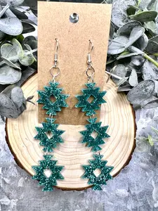 Turquoise Triple Aztec Earrings