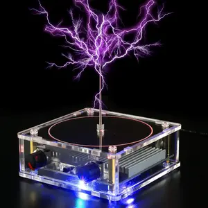 Musical Tesla Coil Speaker with Bluetooth Touchable Plasma Arc Lightning Wireless Transmission Experiment Model STEM Science Teaching Tool Tech Gift