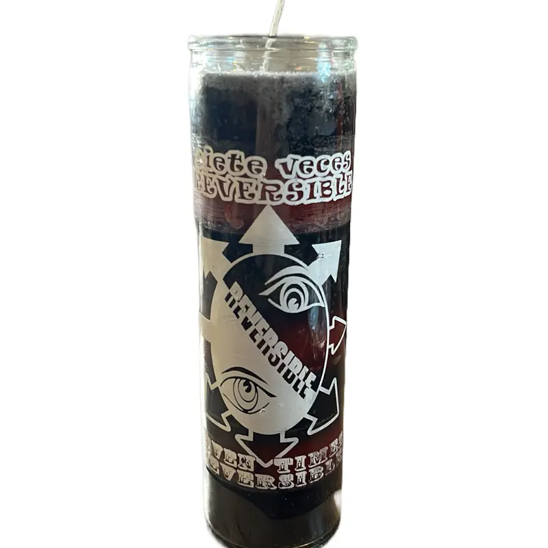 7 Times Reversal Black & Red Candle – 7 Day Glass Prayer Candle