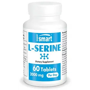 Supersmart - L-Serine Supplement 2000mg per Day (Easy-to-Take) - Amino Acids Supplement | Non-GMO & Gluten Free - 60 Tablets