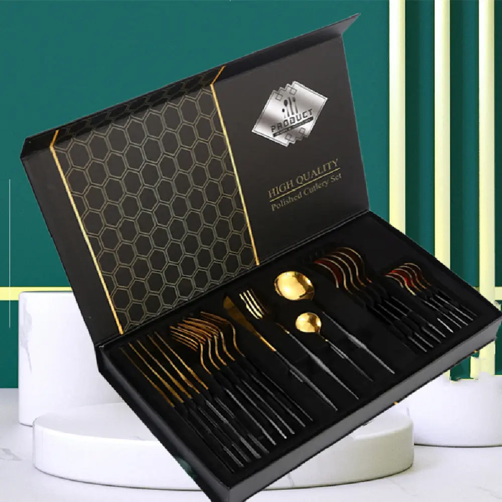 Stainless Steel Cutlery Set – 24-Piece Luxury Gift Box