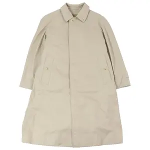 Pre-owned BURBERRY Cotton Small Leather Goods Burberrys Nova check Polyester Wool Coat