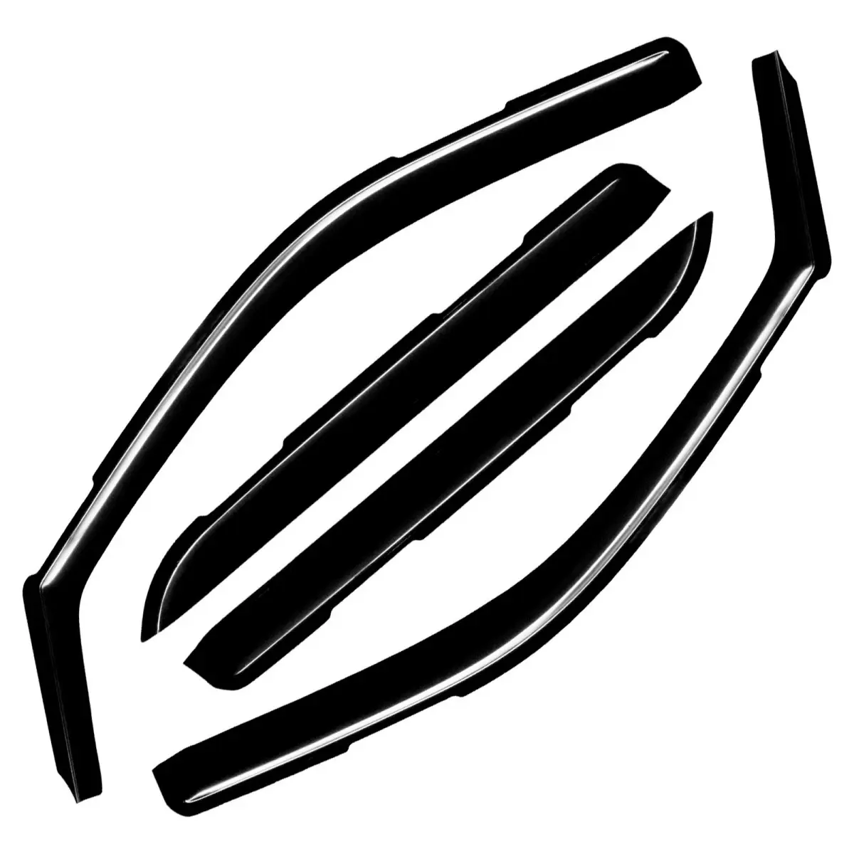 For 2009-2018 Dodge Ram 1500 Crew Cab In-Channel Window Visors Wind Deflectors Sun Rain Guards Vent