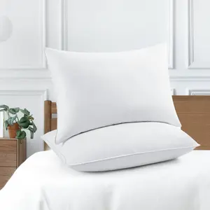 Bafode 2 Pack White Goose Feather Pillows for Side and Back Sleepers Washable