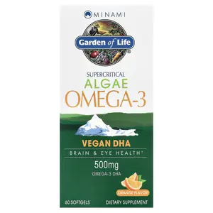 Minami Nutrition Garden of Life®, Algae Omega-3, Orange, 60 Softgels
