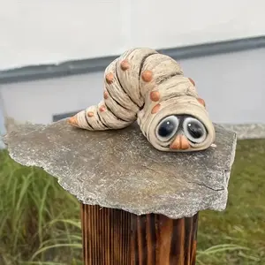 Creative Caterpillar Sculpture for Halloween Home Decor, Unique Garden Decoration, Perfect for Festive Outdoor Display