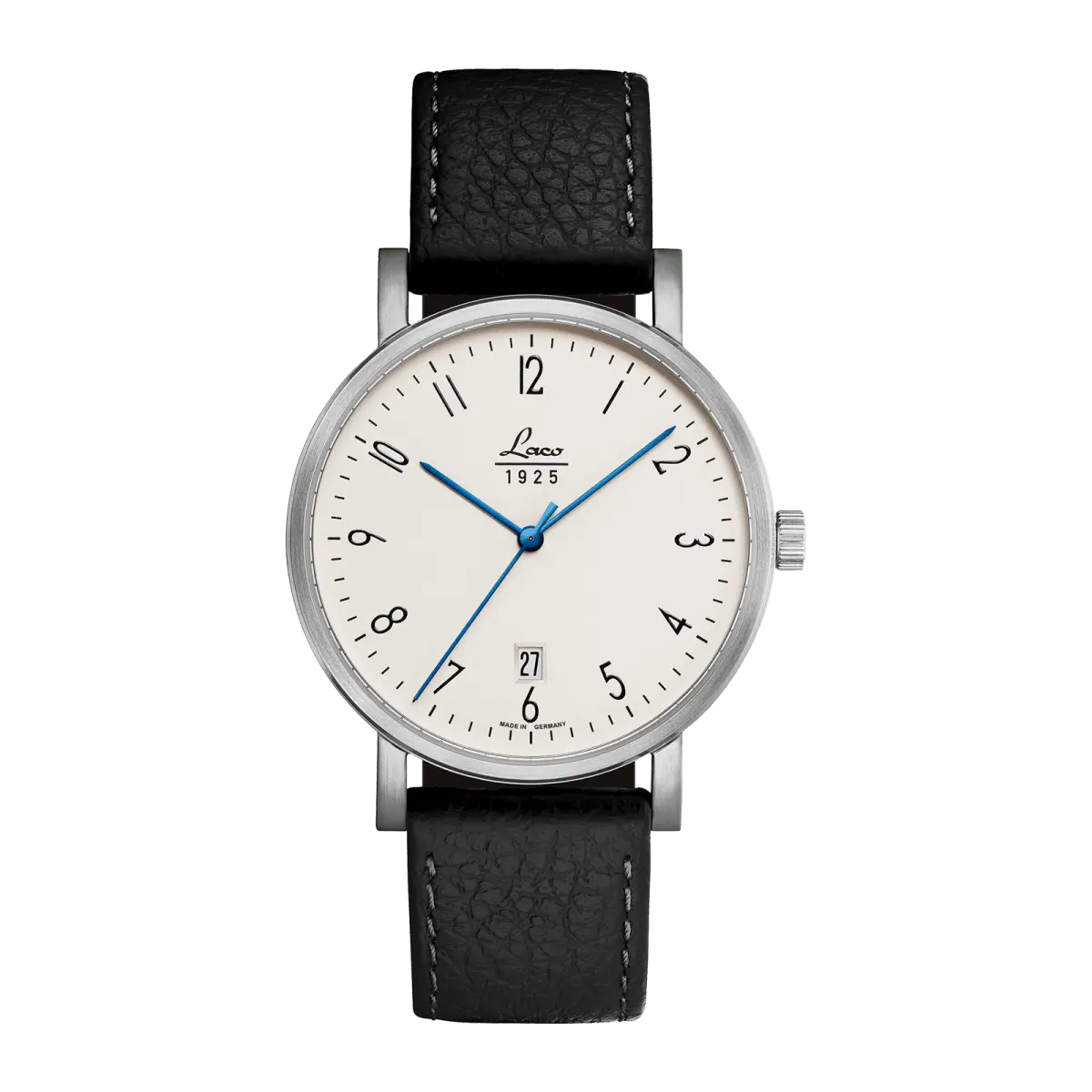 Laco Brandenburg 40mm Handwinding White Dial Black Leather Strap 861859