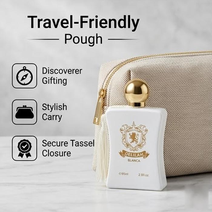 DELILAH BLANCA Eau de Parfum for Women 85ml | A gentle floral fragrance with notes of jasmine, tuberose, and vanilla | A luxurious white porcelain bottle with a tassel design | Long-lasting, sophisticated scent | An elegant fragrance for work and dates