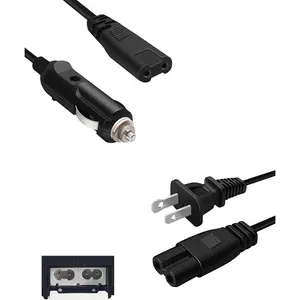 Electric Lunch Box Power Cord, 12V/24V/110V Heated Lunch Box Power  32-inch, Portable  Warmer Replacement Power Cord (Type-A)