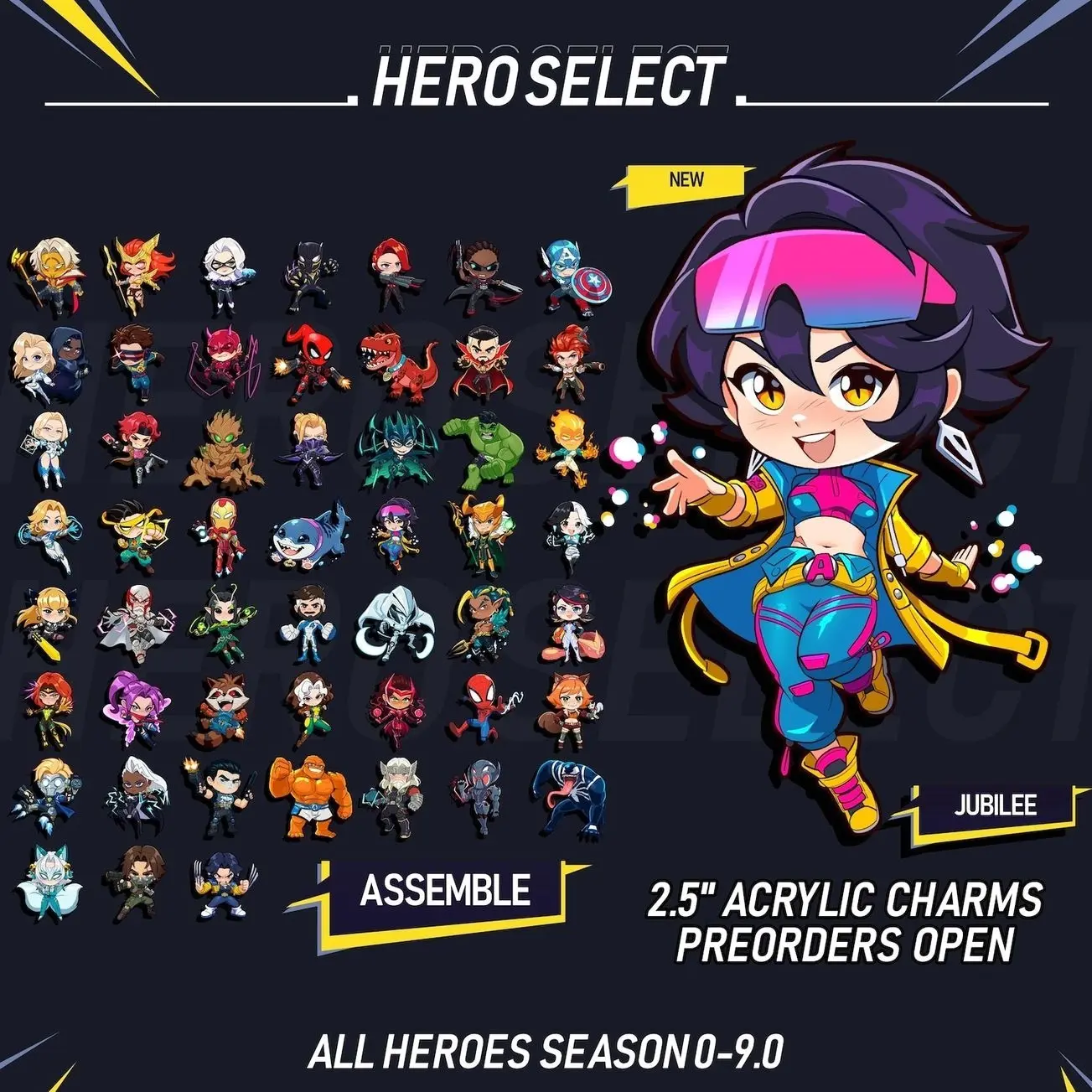 LIMITED Superhero Rivals Anime Acrylic Keychains