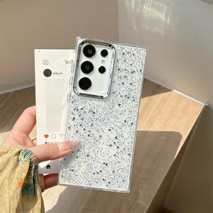Bling Glitter Clear Case For Samsung Galaxy S25 S24 S23 S22 S21 Plus Ultra FE Note 20 A55 A54 A53 A56 A36 Shockproof Shiny Cover Cellphone Smartphone Protection Protector Protective Casing