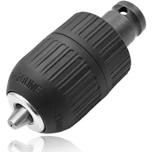 2-13mm Capacity Keyless Drill Chuck Adapter, 1/2-20UN Mount Thread Impact Quick Change Conversion Tool for Air Impact Wrench