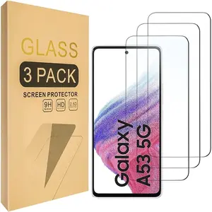 Tempered Glass Screen Protector, 3Pcs/set Anti-scratch Bubble Free Phone Screen Protector, Phone Accessories Compatible with Samsung-Galaxy A53 5G, Cover