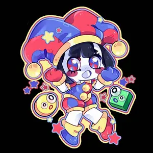 9 Ops The Amazing Digital Circus Stickers, Ragatha - Pomni - Jax - Gangle & more Stickers
