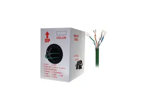 Nippon Labs 50CP-C6-ST-1K-GN 1000 ft. Bare Copper 24AWG Cat6 Bulk Cable, Stranded Wire - Green