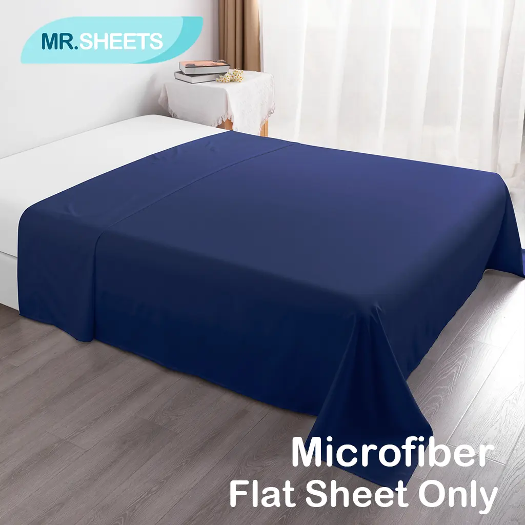 NTBAY Ultra Soft Flat Sheet Only, Lightweight Breathable Top Sheet for All-Season, Solid Color Hotel Style Bedding, Shrink Resistant, Bedsheets