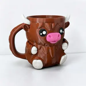 Penguin or Highland Cow Ice Cream Pint Holder 3D Printed Collectable Sweet Treat Buddy Kitchen Summer