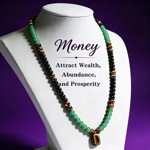 Wealth & Prosperity Crystal Necklace |   Long Chain Sweater Necklaces |   Mens Jewelry |   Mothers Day Gift Ideas |   Gifts for Women |   Chains for Men