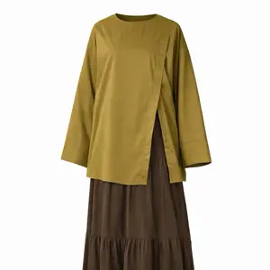 Modest Oversized Cotton Top for Muslim Women | Loose Fit Hijab Friendly Tunic | Everyday abaya