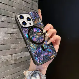 Laser Magnetic Protective Case Luxruy Abalone Shell - Compatible with iPhone 17 Pro Max - Compatible with MagSafe & Wireless Charging - Drop-Tested & Shockproof, Cool for Girls Boys, Fit for iPhone 17, 17Air, 17Pro, 13-16 ProMax/Plus