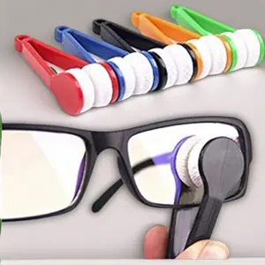 Mini Sun Glasses Eyeglass Microfiber Spectacles Cleaner Soft Brush Cleaning Tool Microfiber Eyeglasses Cleaner Cleaning Clip