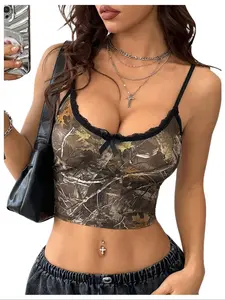 Women's Lace Design Cami Top, Fashionable and Comfortable for Home, Ideal Gift for Casual Wear