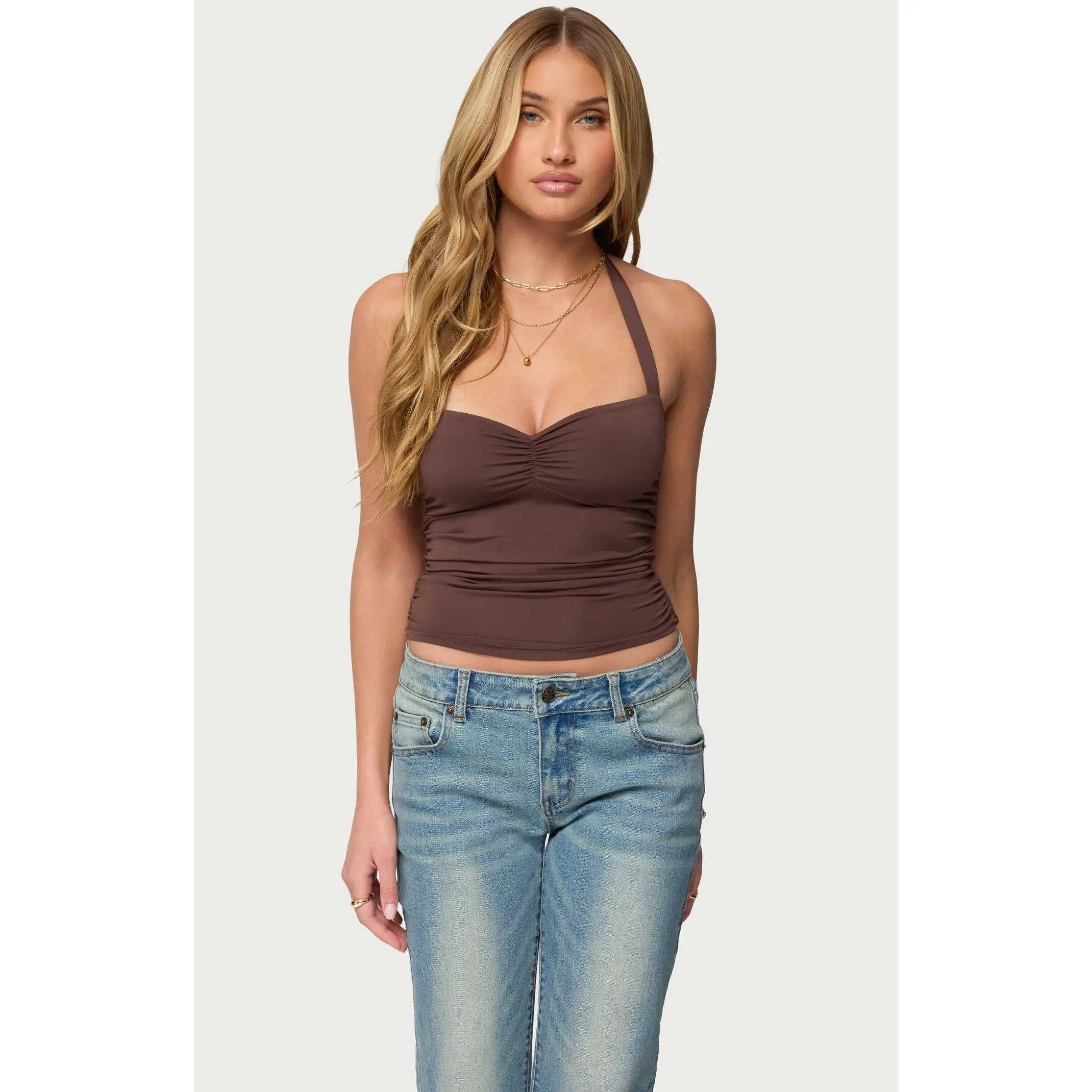 Edikted Women's Anael Ruched Halter Top