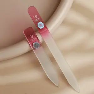 Bona Fide Beauty 2-in-1 'File & Shine' Czech Glass Nail Buffer Set - Manicure Nail Care Tools No Polish Manicure Kit
