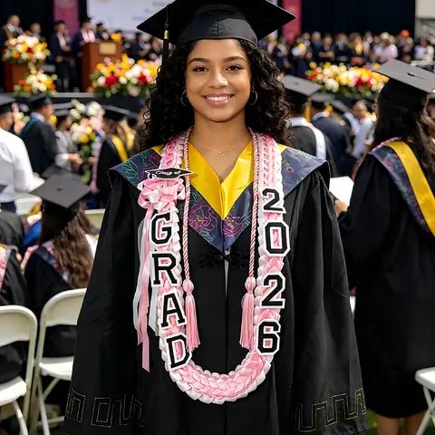 2026 Graduation Ceremony Award Wreath, Wide Double Layer Graduation Ribbon Honor Rope Set, Perfect for School Academic Celebrations